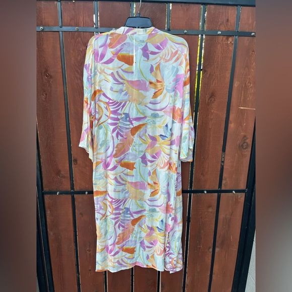 Z Supply @ Evereve Bed to Beach Cabo Kimono Palms - Picture 3 of 3